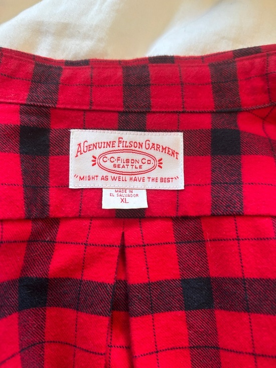 Filson Other - Filson Red and Black Buffalo Plaid Flannel Shirt